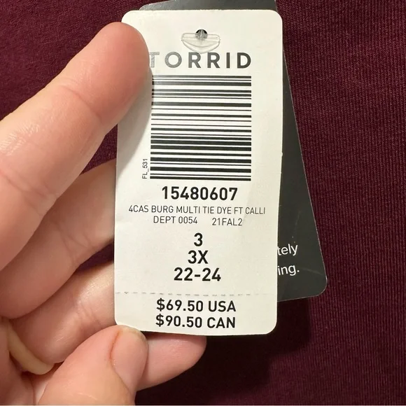 Torrid dress French Terry off shoulder tshirt dress 3X NWT - Picture 5 of 5